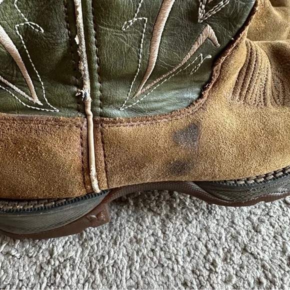 Lady Rebel by Durango Women's work Western Boot Green Brown Cowgirl - Picture 8 of 11